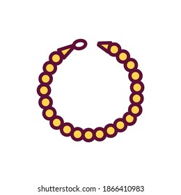 Icono de la línea de brazalete. Elemento vector aislado.