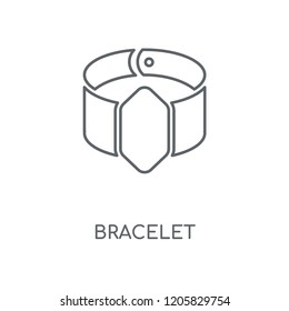 Bracelet linear icon. Bracelet concept stroke symbol design. Thin graphic elements vector illustration, outline pattern on a white background, eps 10.