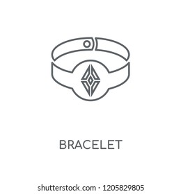Bracelet linear icon. Bracelet concept stroke symbol design. Thin graphic elements vector illustration, outline pattern on a white background, eps 10.
