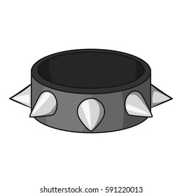 Bracelet with metal spikes icon. Cartoon illustration of bracelet with metal spikes vector icon for web