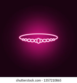 bracelet neon icon. Elements of jewelry set. Simple icon for websites, web design, mobile app, info graphics