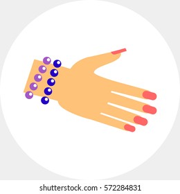 Bracelet on Woman Hand Icon