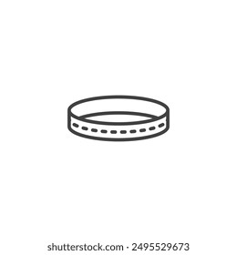 Bracelet outlined icon isolated on white background