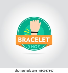 bracelet shop badge logo modern illustration