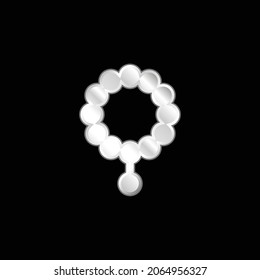 Icono metálico plateado de pulsera