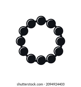 Bracelet simple black vector icon.