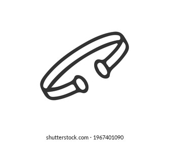 Bracelet sketch icon for web, mobile and infographics. Hand drawn Bracelet icon. Bracelet vector icon. Bracelet icon isolated on white background.