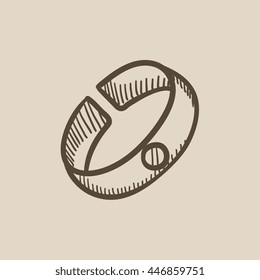 Bracelet sketch icon for web, mobile and infographics. Hand drawn Bracelet icon. Bracelet vector icon. Bracelet icon isolated on white background.