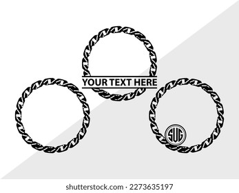 Bracelet SVG Monogram Vector Illustration Silhouette svg