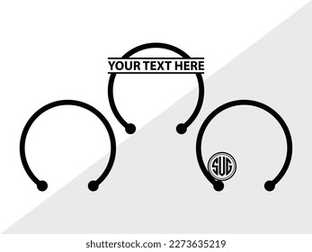 Bracelet SVG Monogram Vector Illustration Silhouette svg