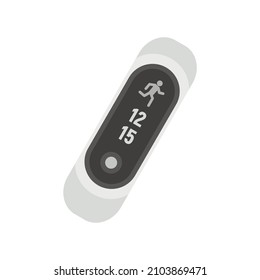 Bracelet tracker icon. Flat illustration of bracelet tracker vector icon isolated on white background