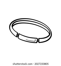 bracelet vector coloring book isolated white backgroud eps 10