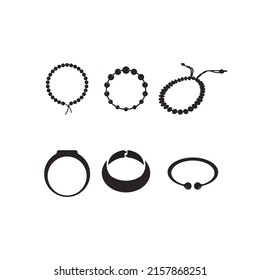 bracelet vector icon illustration logo design.