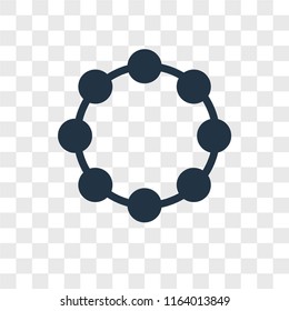 Bracelet vector icon isolated on transparent background, Bracelet logo concept