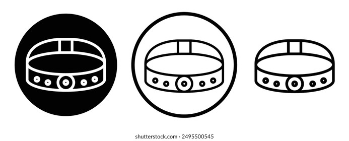 Bracelet vector icon set in black and white color.