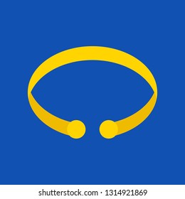 Bracelet vector illustration, Isolated flat design icon
