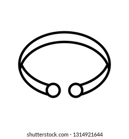 Bracelet vector illustration, Isolated line design icon
