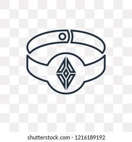 Bracelet vector outline icon isolated on transparent background, high quality linear Bracelet transparency concept can be used web and mobile