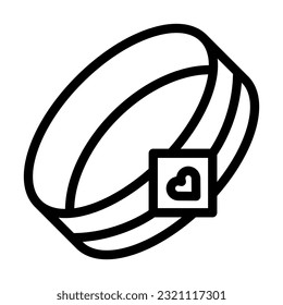 Bracelet Vector Thick Line Icon For Personal And Commercial Use.
