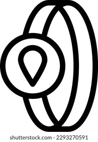 tecnología de pulsera Ilustración vectorial en un fondo transparente.Símbolos de calidad premium.Icono de vector de línea delgada para el concepto y el diseño gráfico.