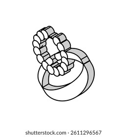bracelets jewellery isometric icon vector. bracelets jewellery sign. isolated symbol illustration
