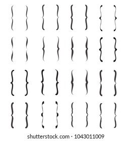 Braces and brackets icons. Vector braces signs, curly brackets symbols set, stock vector illustration