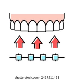 braces dental care color icon vector. braces dental care sign. isolated symbol illustration