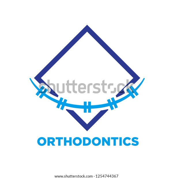 Braces Dental Logo Designs Stock Vector (Royalty Free) 1254744367