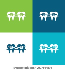 Brinda un conjunto mínimo de iconos de cuatro colores plano