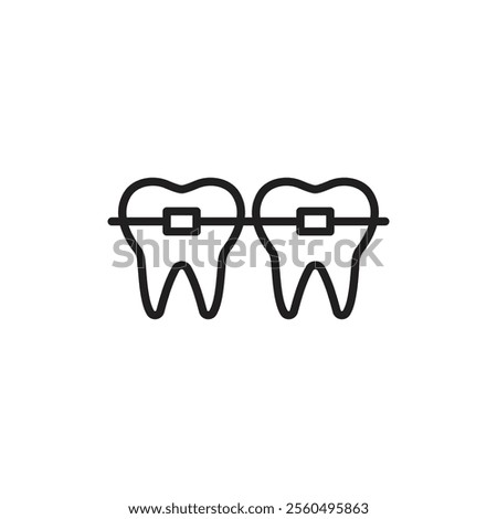Braces icon Black and white logo