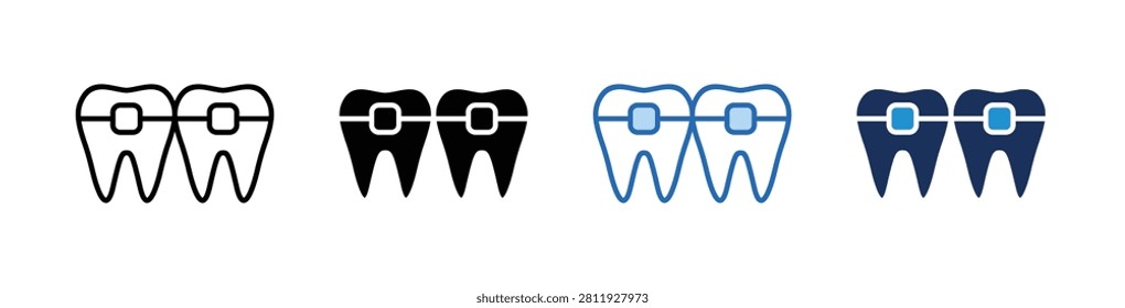 Braces Icon Collection With Multiple Styles