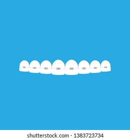 Braces icon. Dental concept. Vector eps10