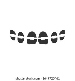 Braces icon, Denture symbol for your web site , logo, app, UI design