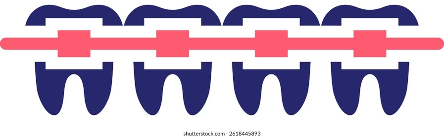 Braces Icon Fill Vector Illustration