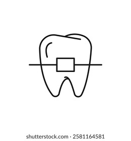 Braces icon Flat simple outline