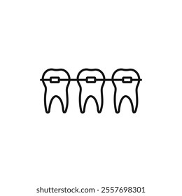 Braces icon Isolated flat vector in outline