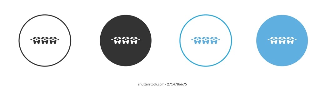 Braces icon Logo Template Design set