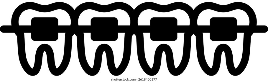 Braces Icon Mixed Vector Illustration