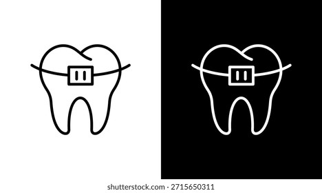 Tirantes con diseño de conjunto de iconos