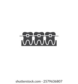 Braces icon Simple thin line flat symbol