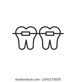 Braces icon. simple vecor icon.