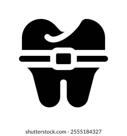 braces icon. vector glyph icon for your website, mobile, presentation, and logo design.