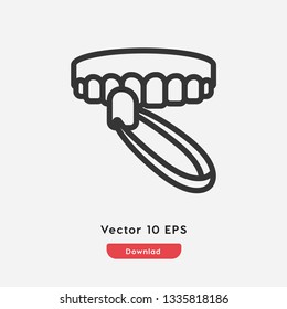 Braces icon vector. Braces symbol. Linear style sign for mobile concept and web design. Braces symbol illustration. Pixel vector graphics - Vector.