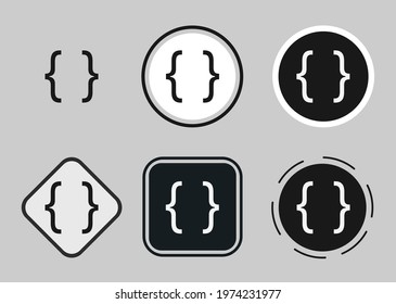 braces icon . web icon set. Collection of high quality black outline logo for web site design and mobile dark mode apps. Vector illustration