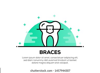 BRACES AND ILLUSTRATION ICON CONCEPT