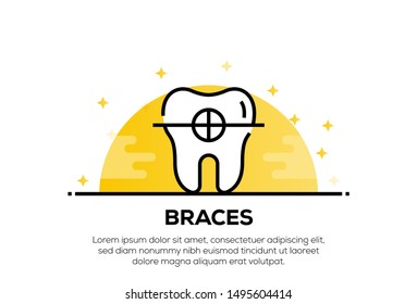 BRACES AND ILLUSTRATION ICON CONCEPT