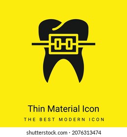 Coloca un icono de material amarillo brillante mínimo