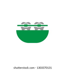 Braces and orthodontic icon. Element of Dental Care icon for mobile concept and web apps. Detailed Braces and orthodontic icon can be used for web and mobile