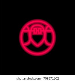 Braces red glowing neon ui ux icon. Glowing sign logo vector