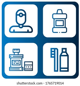 braces simple icons set. Contains such icons as Dentist, Mouthwash, Dental hygiene, can be used for web, mobile and logo